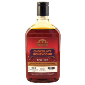 Chocolate honeycomb liquor bottle
