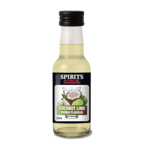 Coconut lime vodka flavour bottle from Spirits Unlimited