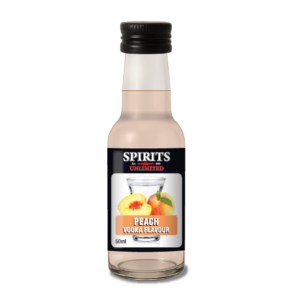 Peach vodka flavour bottle, Spirits Unlimited brand