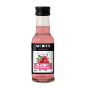Bottle of raspberry flavoured vodka, Spirits Unlimited