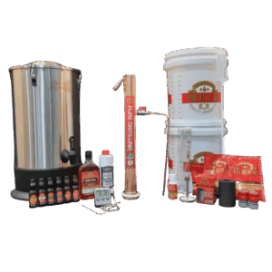 Home brewing equipment with ingredients and accessories