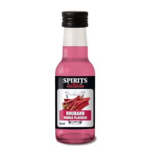 Spirits Unlimited rhubarb vodka flavour bottle