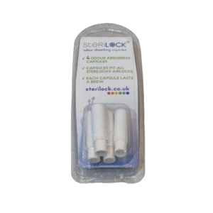 Sterilock odour absorbing capsules in packaging