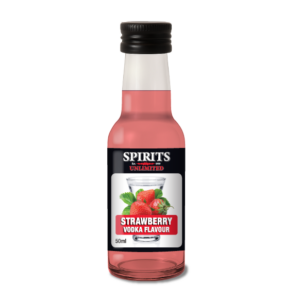 Small bottle of Spirits Unlimited Strawberry Vodka Flavour