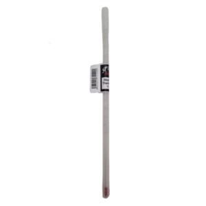 White 30cm plastic ruler with barcode label