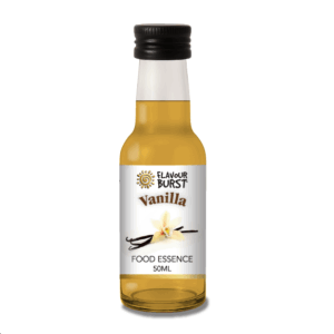 Vanilla essence bottle labelled Flavour Burst, 50ml